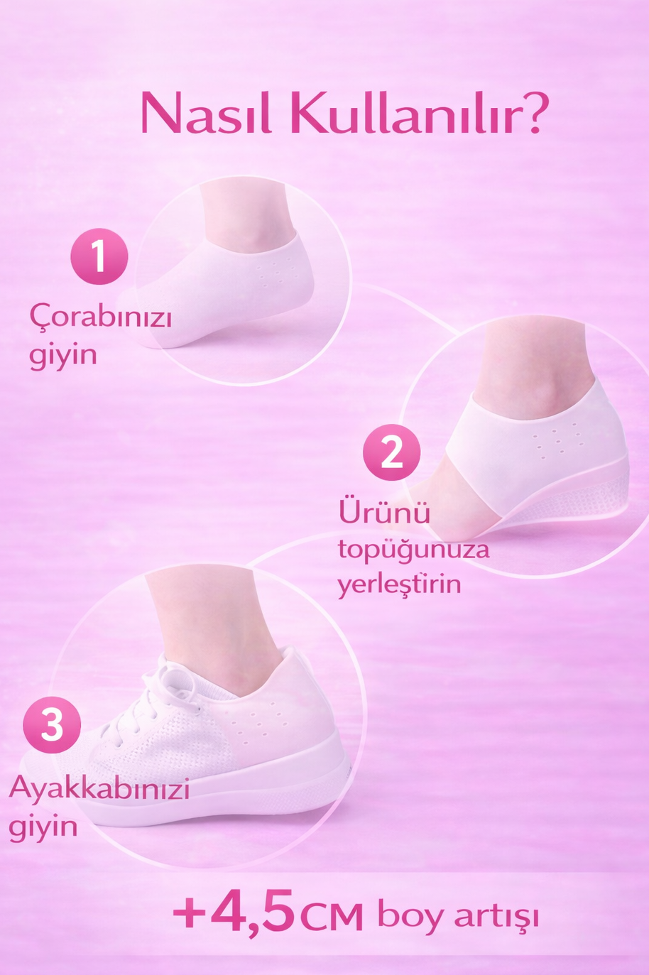 Steplya Boy Uzatıcı Tabanlık (Her Adımda Daha Uzun Görün!)