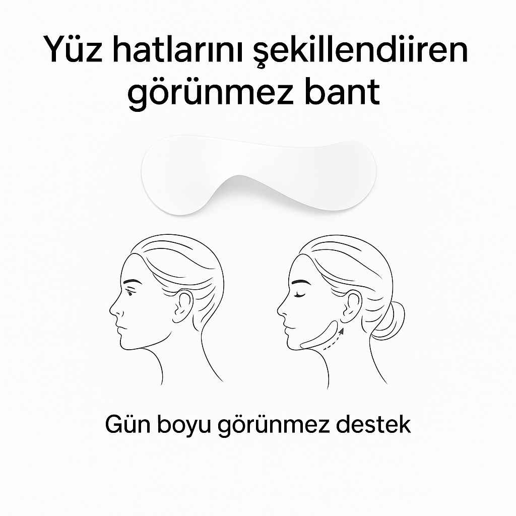 Görünmez Yüz Germe Bandı