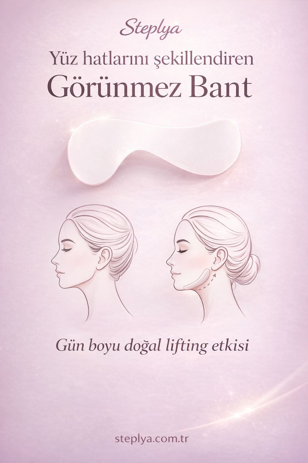 Görünmez Yüz Germe Bandı 20 Adet