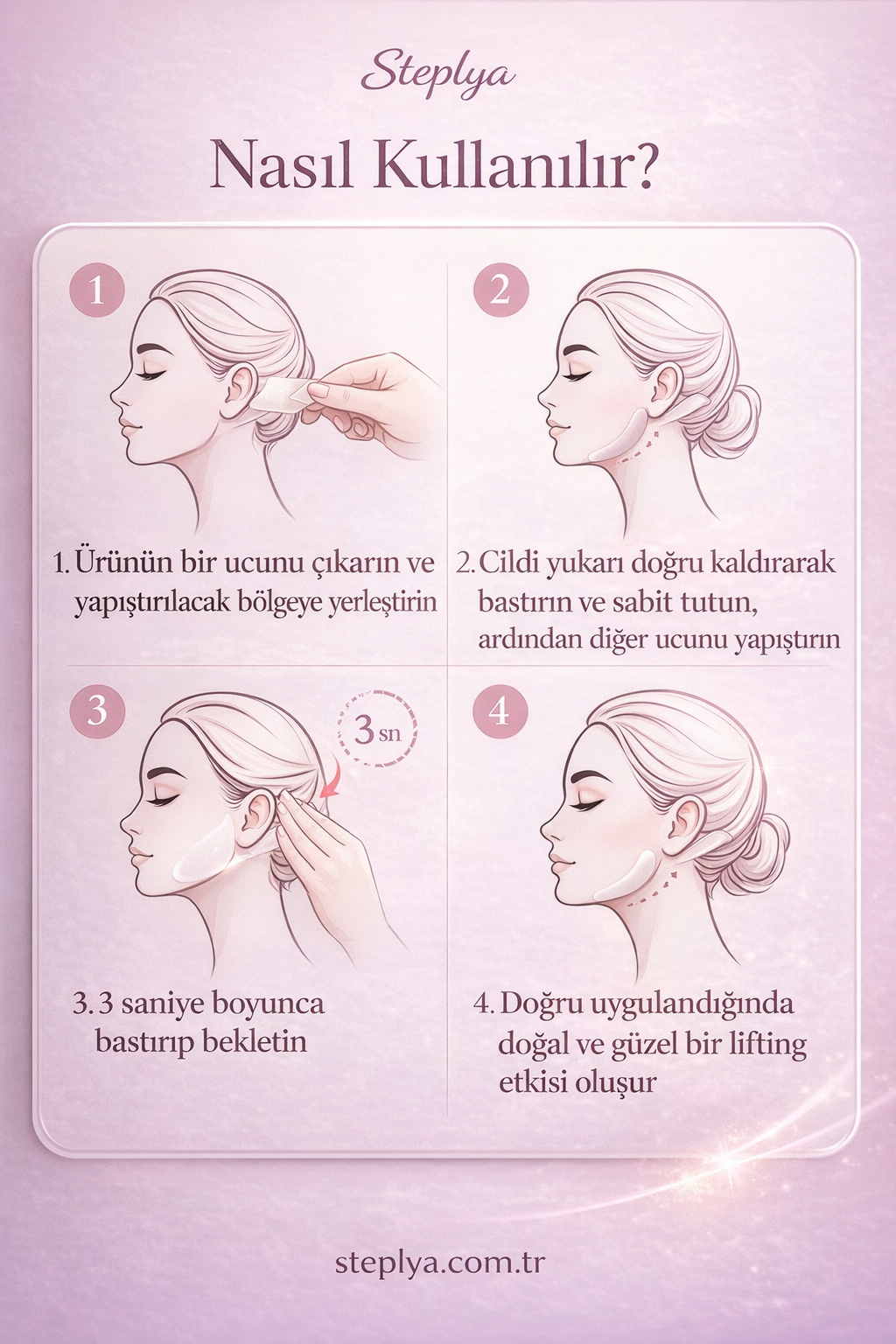 Görünmez Yüz Germe Bandı 20 Adet